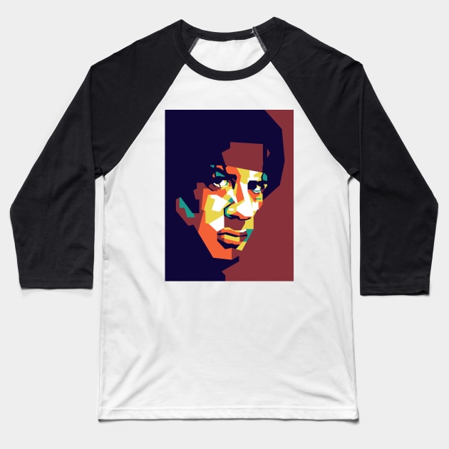 Rambo On WPAP Art Baseball T-Shirt by pentaShop